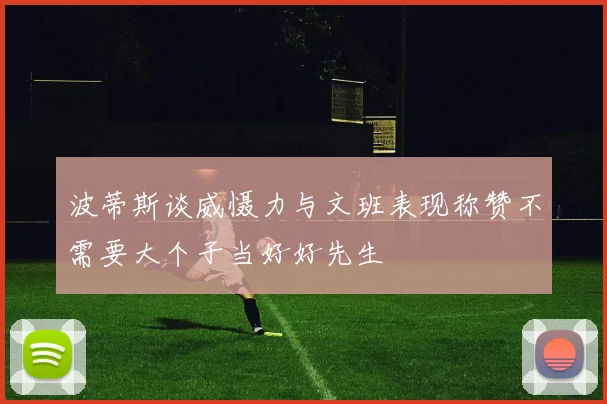 波蒂斯谈威慑力与文班表现称赞不需要大个子当好好先生